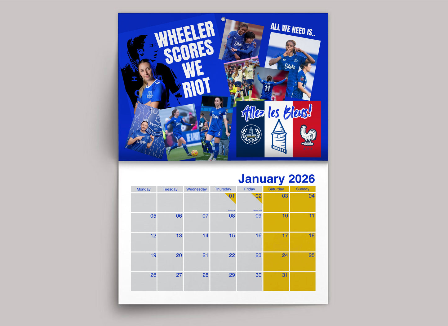 Everton Women 2026 Calendar